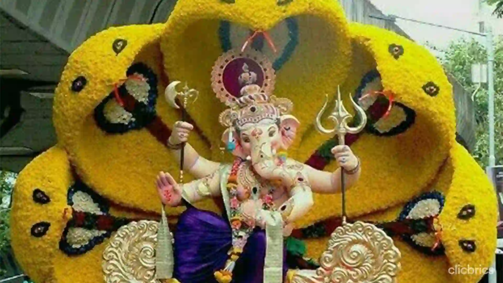 simple ganpati decoration